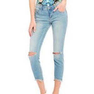 Free People Frayed Ankle Jeans